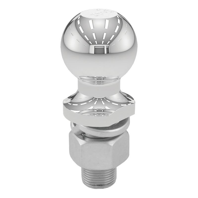 CURT 40170 2-Inch Chrome Trailer Hitch Ball, 7,500 lbs, 1 x 2-1/8-Inch Shank, Packaged